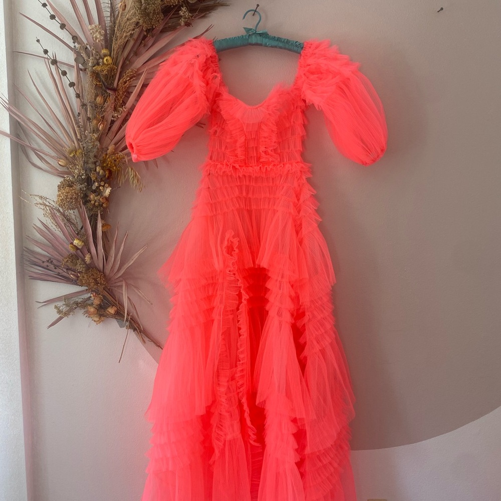 Ruffle special occasion dress